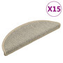 Voir la diapositive 2 : VIDAXL Tapis d'escalier autocollants aspect sisal 15 pcs 56x17x3 cm