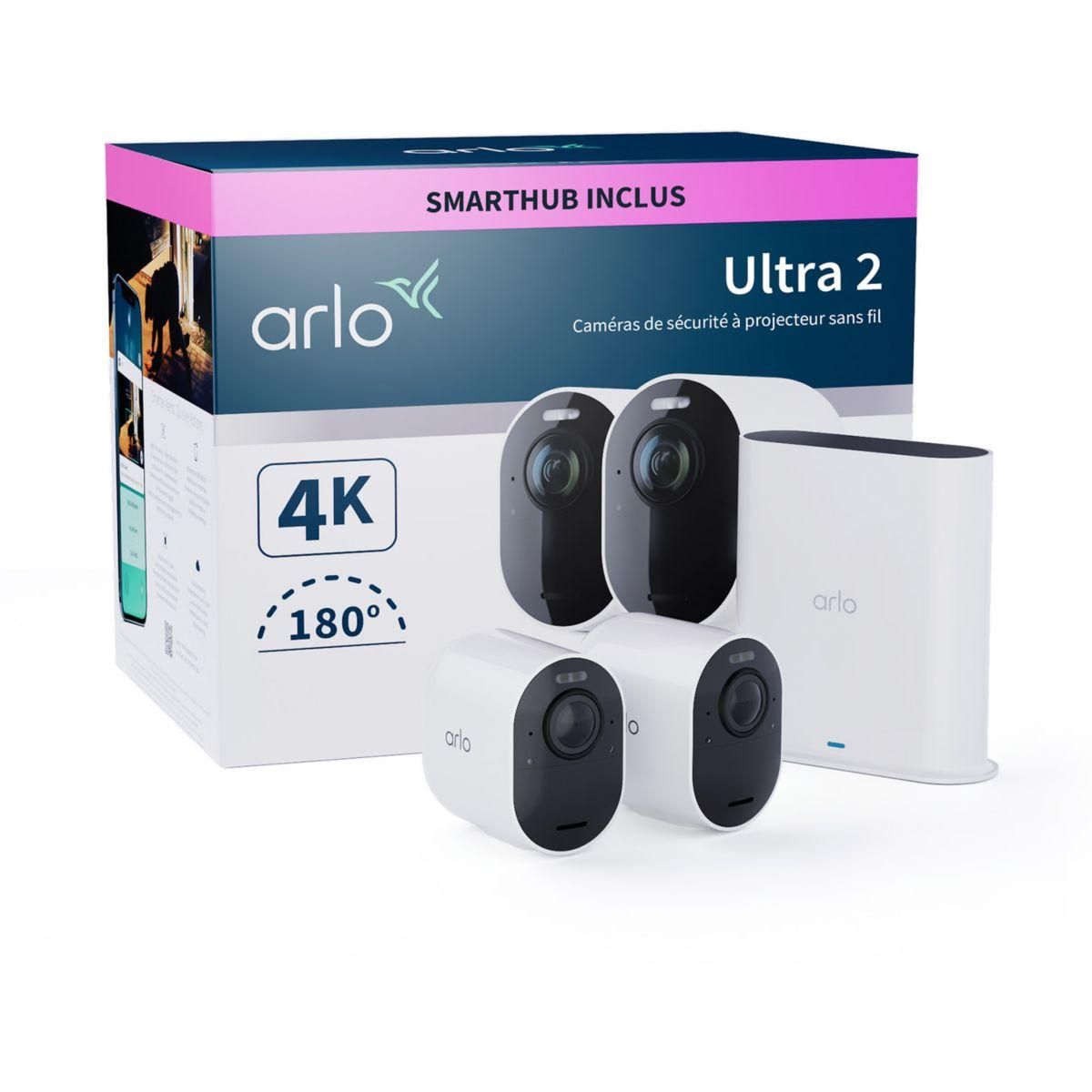 ARLO Caméra de surveillance 2 caméras extérieures blanches Ultra 2