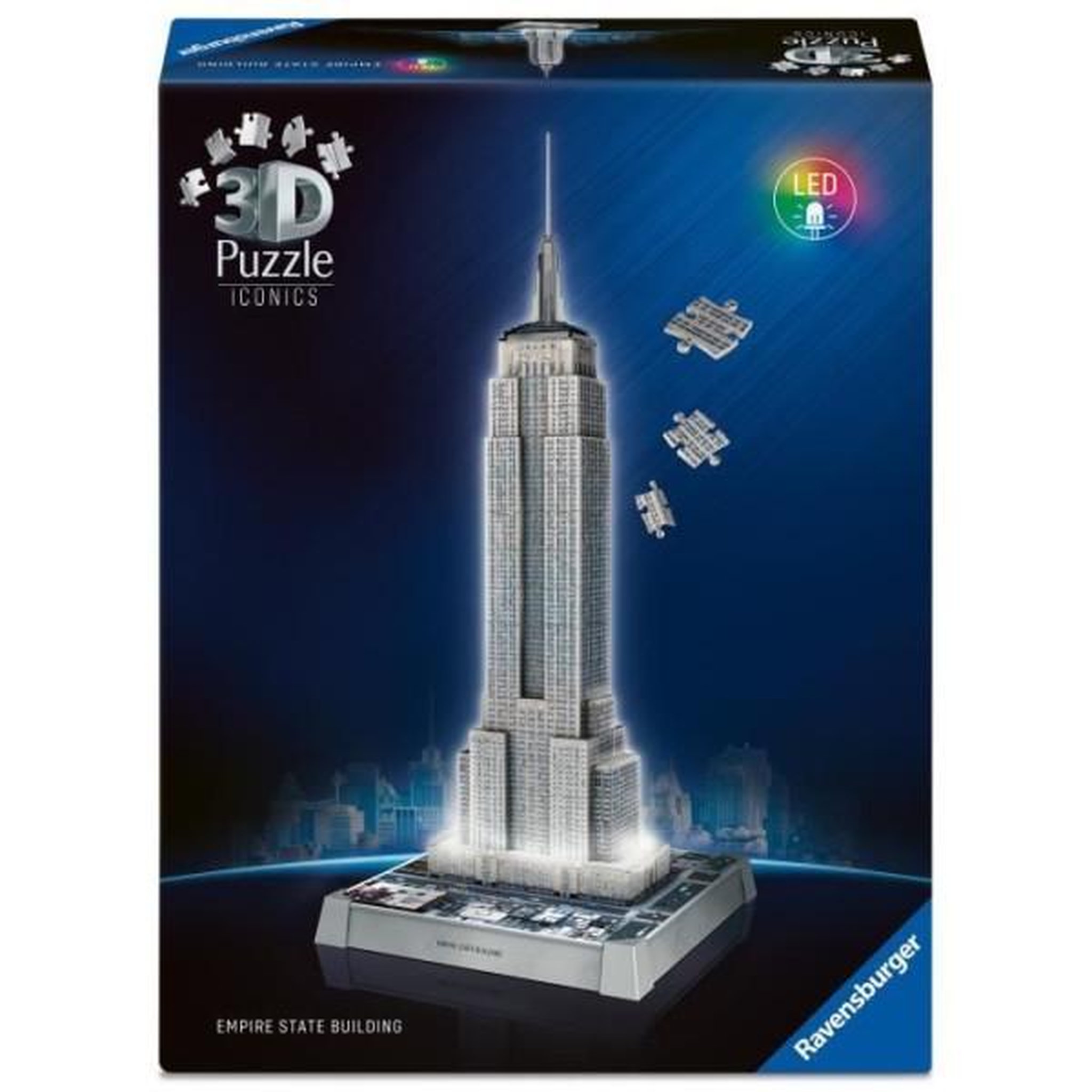 RAVENSBURGER Puzzle 3d iconics - empire state building illuminé