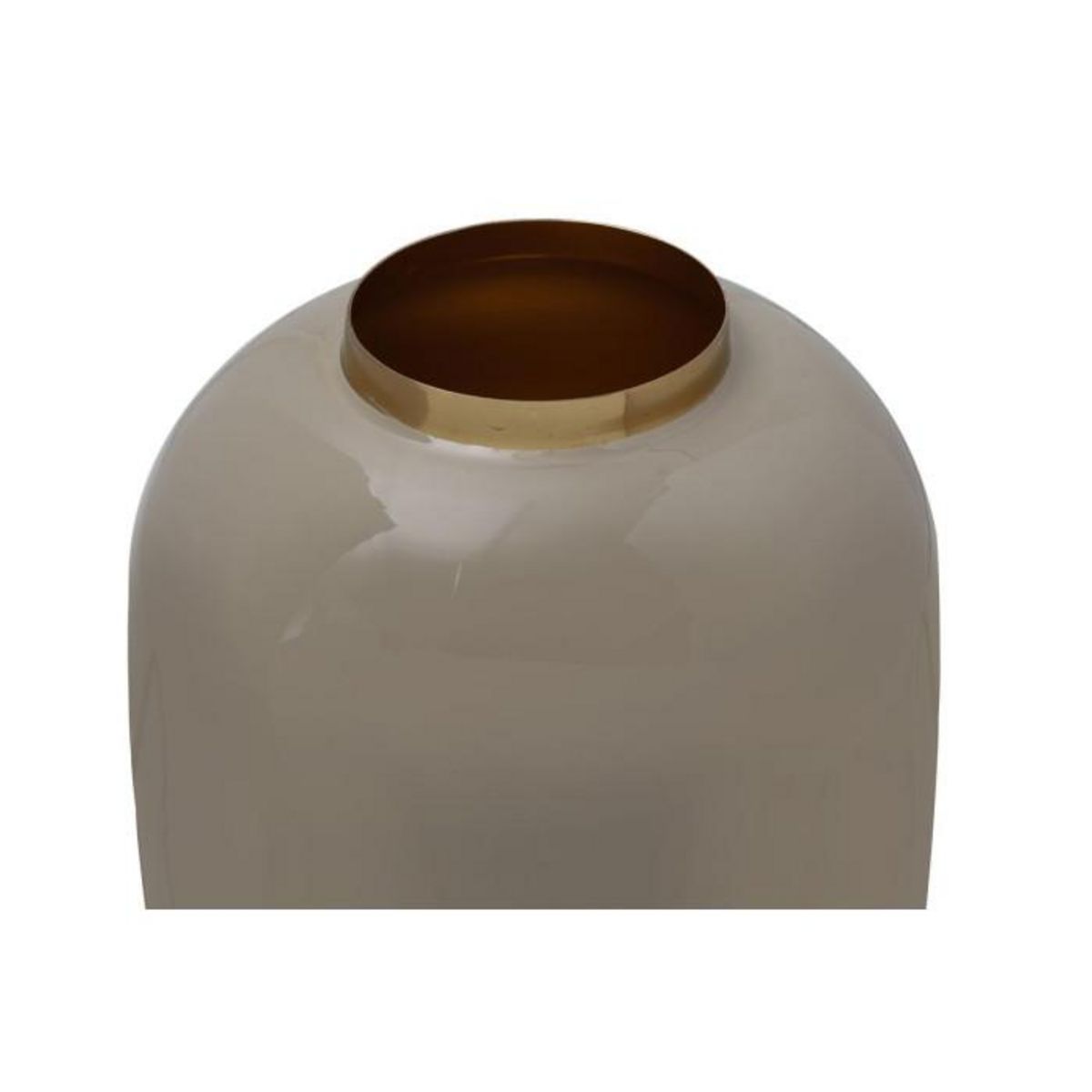 Paris Prix Vase Rond Déco  Polko  25cm Taupe & Or