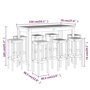 Voir la diapositive 6 : VIDAXL Ensemble de bar de jardin 9 pcs Bois d'acacia solide