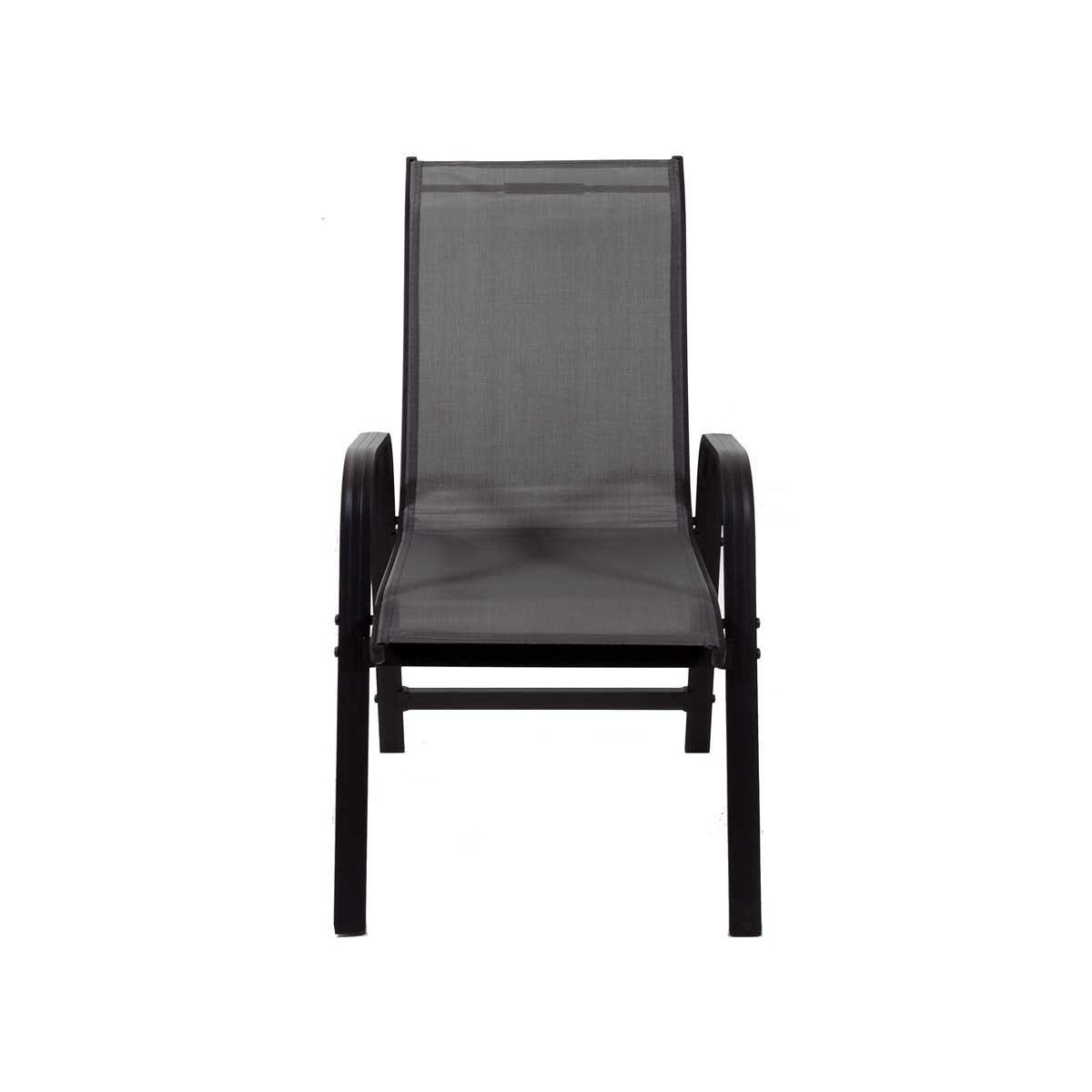 Habitat et Jardin Fauteuil jardin Alu/Textilène  Porto  - Phoenix - Gris foncé - Lot de 2