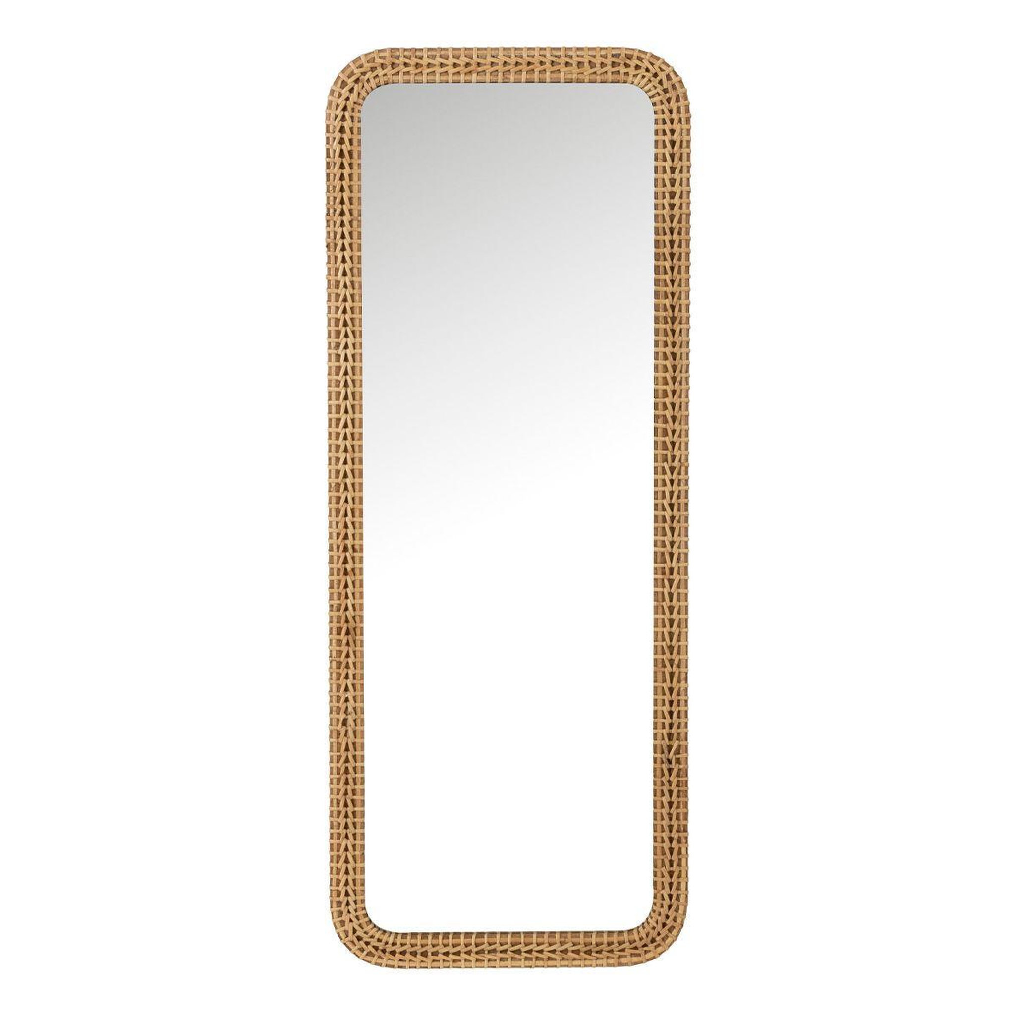 J-LINE Miroir Mural Déco  Mariage du Sud  122cm Naturel