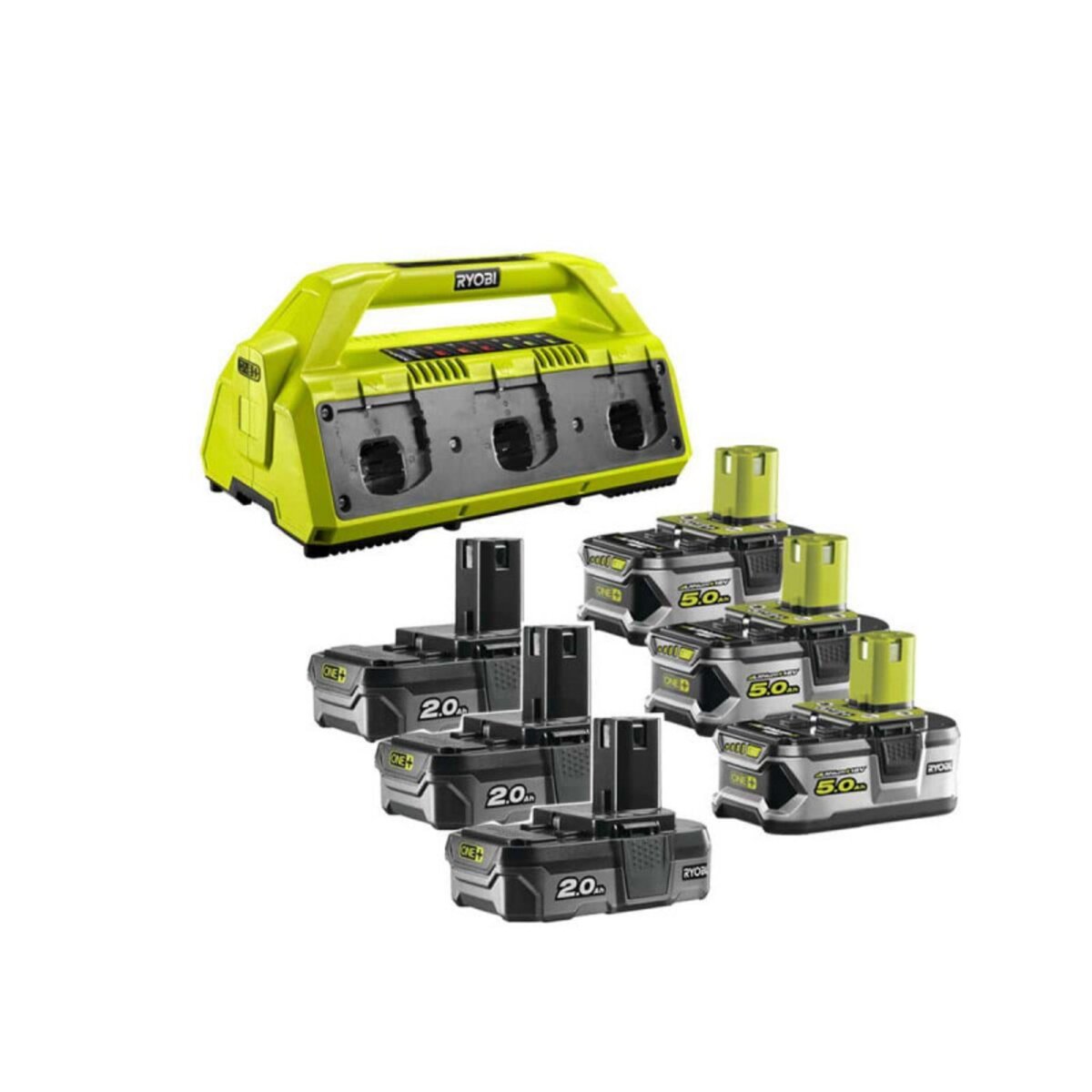 Ryobi Pack NRJ RYOBI 18V - 1 chargeur 6 ports Lithium-ion RC18-627