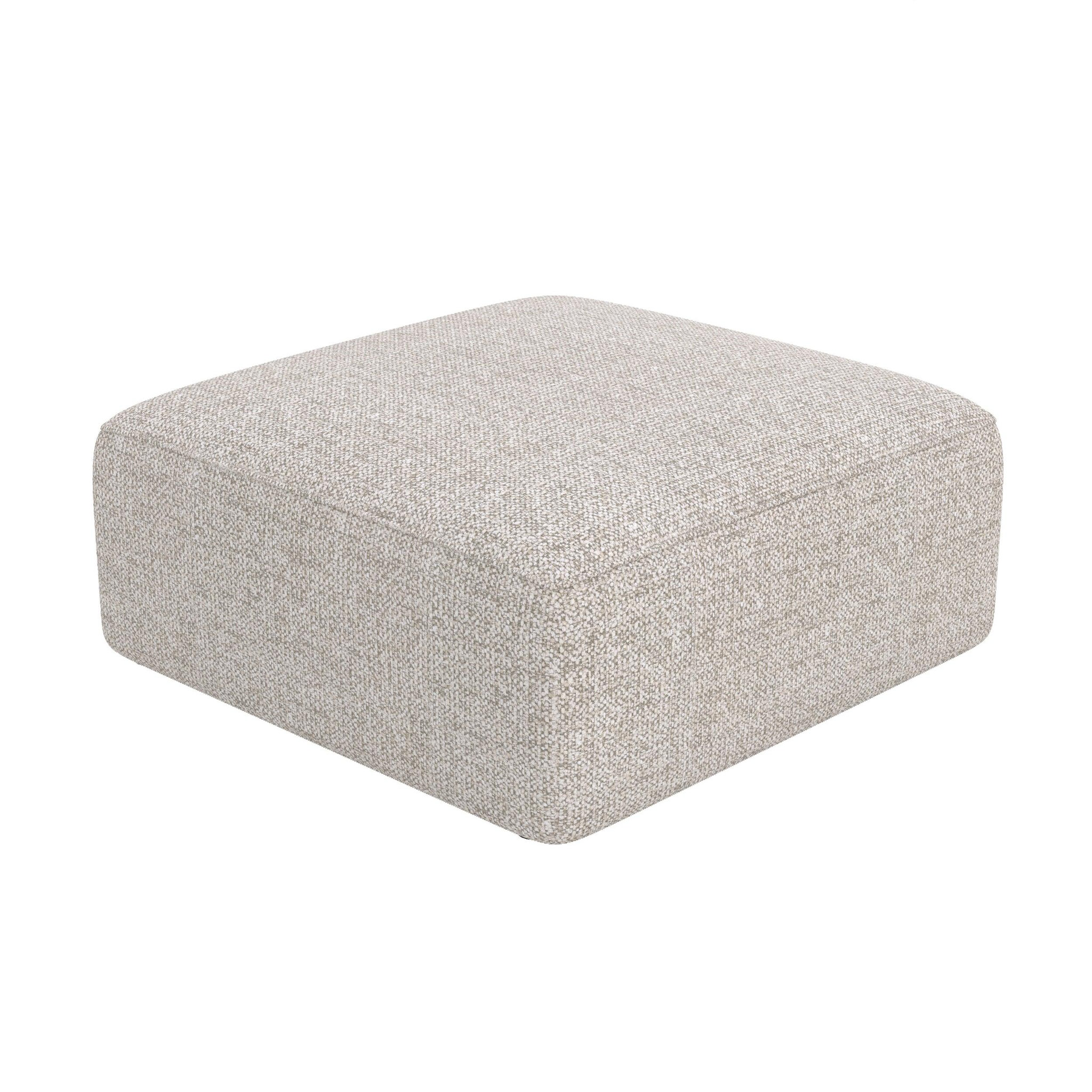 MAISON PAVANE Pouf carré pour canapé modulable en tissu beige-hestia