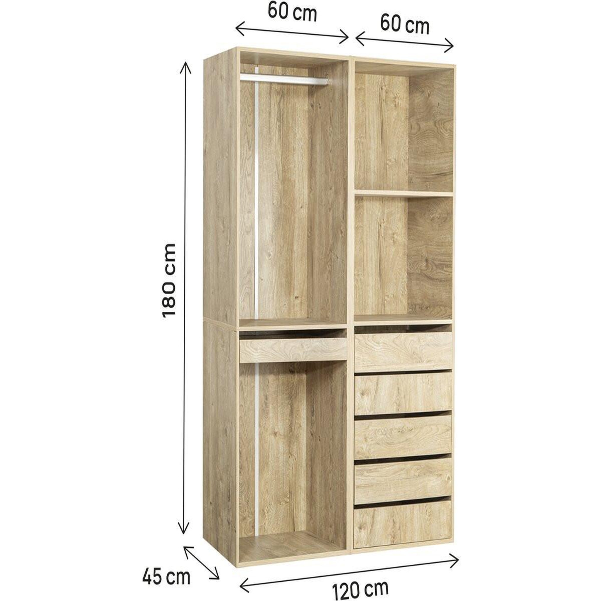 Voir la diapositive 3 : Habitat et Jardin Kit dressing   opéra   modulable - 2 éléments - beige