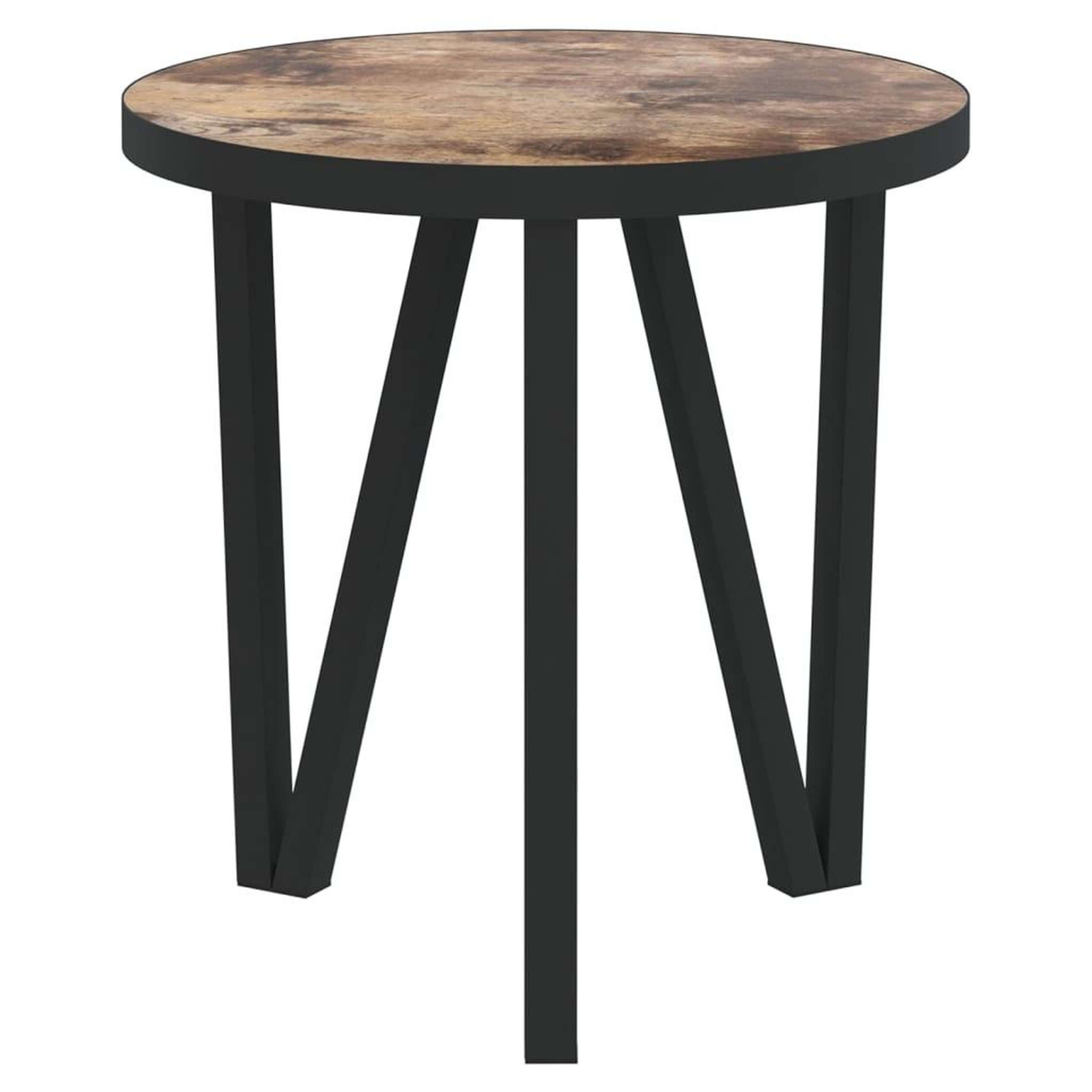 Voir la diapositive 3 : VIDAXL Table a the Noir et jaune Ø35 cm MDF