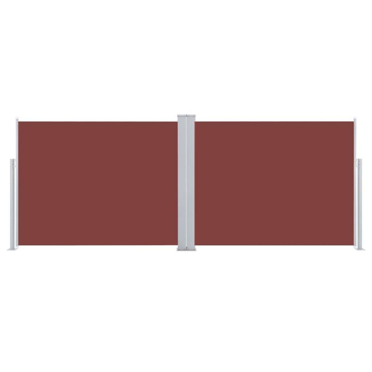 VIDAXL Auvent lateral retractable Marron 140 x 1000 cm