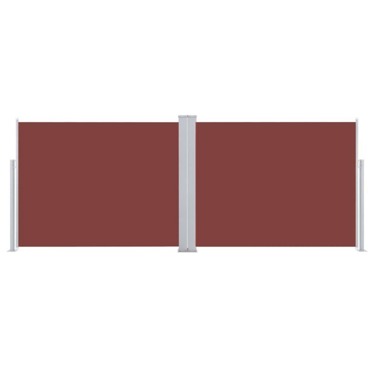 VIDAXL Auvent lateral retractable Marron 140 x 1000 cm