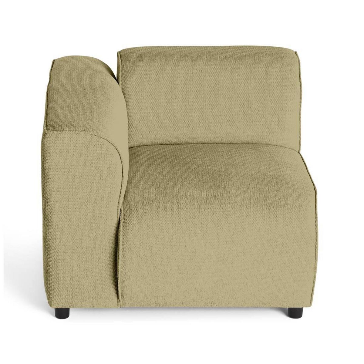 LISA DESIGN Suaro - module d'assise d'angle gauche en tissu texturé