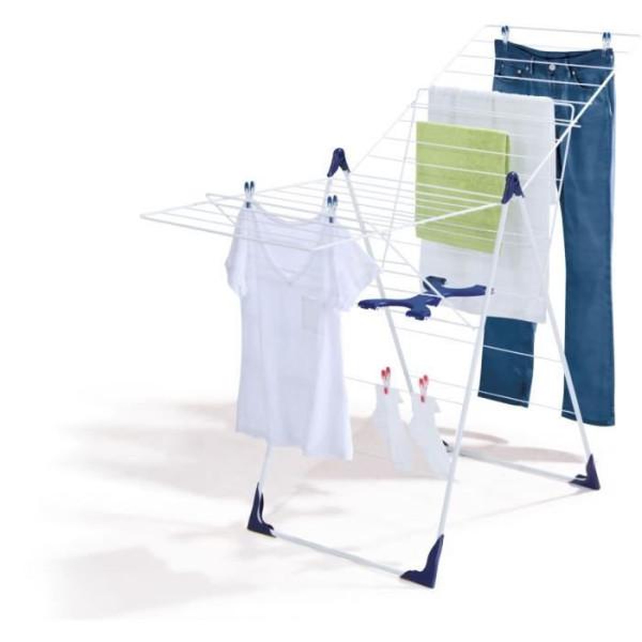 Voir la diapositive 3 : Leifheit Sèche-linge - Séchoir a linge sur pied pliable Classic 200 Flex 81408 Leifheit - Tancarville avec ailes réglables en hauteur-Etendoir a ling