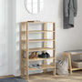 Voir la diapositive 3 : VIDAXL Etagere a chaussures chene sonoma 61x32x105cm bois d'ingenierie