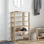 Voir la diapositive 3 : VIDAXL Etagere a chaussures chene sonoma 61x32x105cm bois d'ingenierie