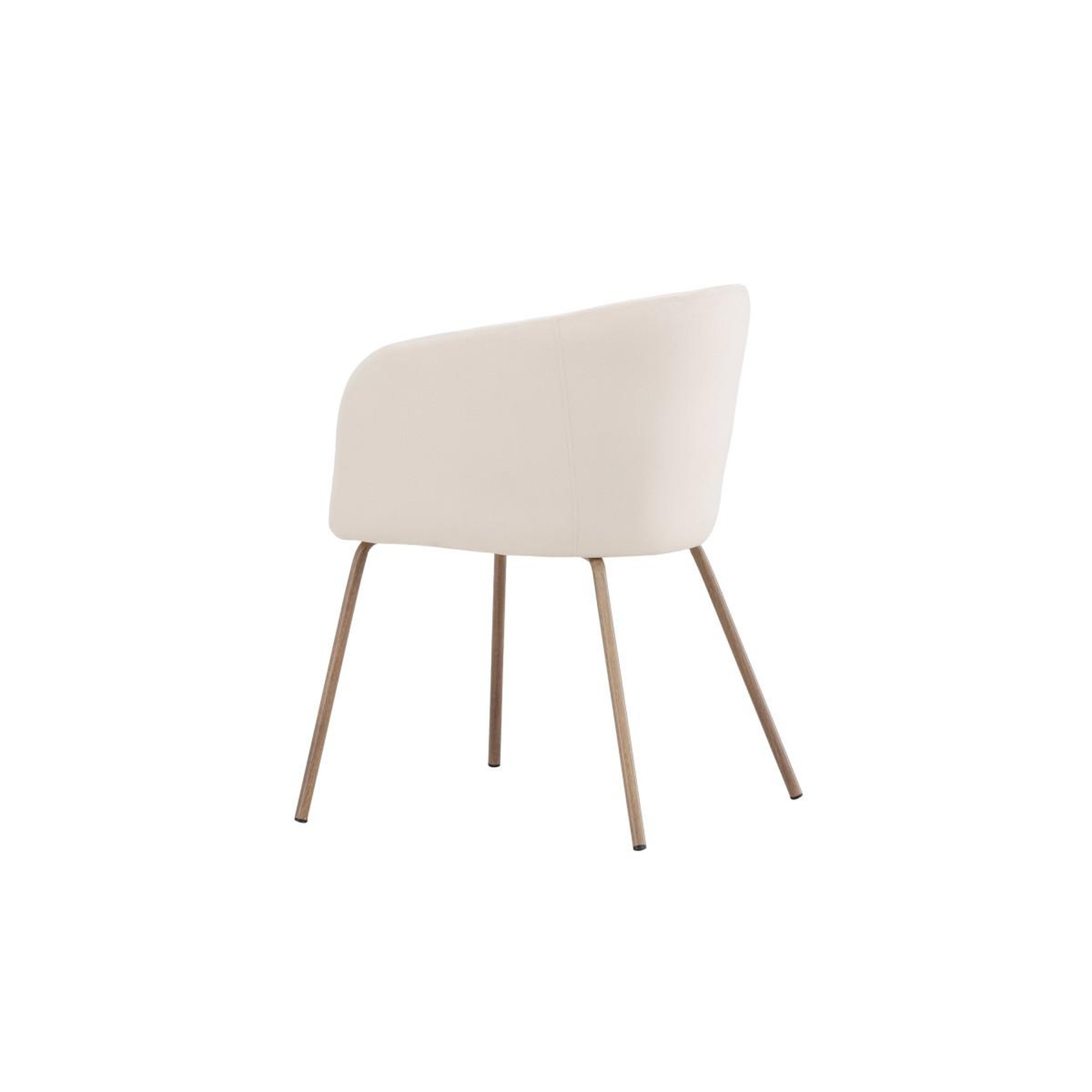 Voir la diapositive 6 : Paris Prix Chaise en velours  berit  78cm crème & naturel