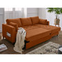 Voir la diapositive 3 : LISA DESIGN Anna - canapé d'angle droit - 4 places - convertible avec coffre - en velours