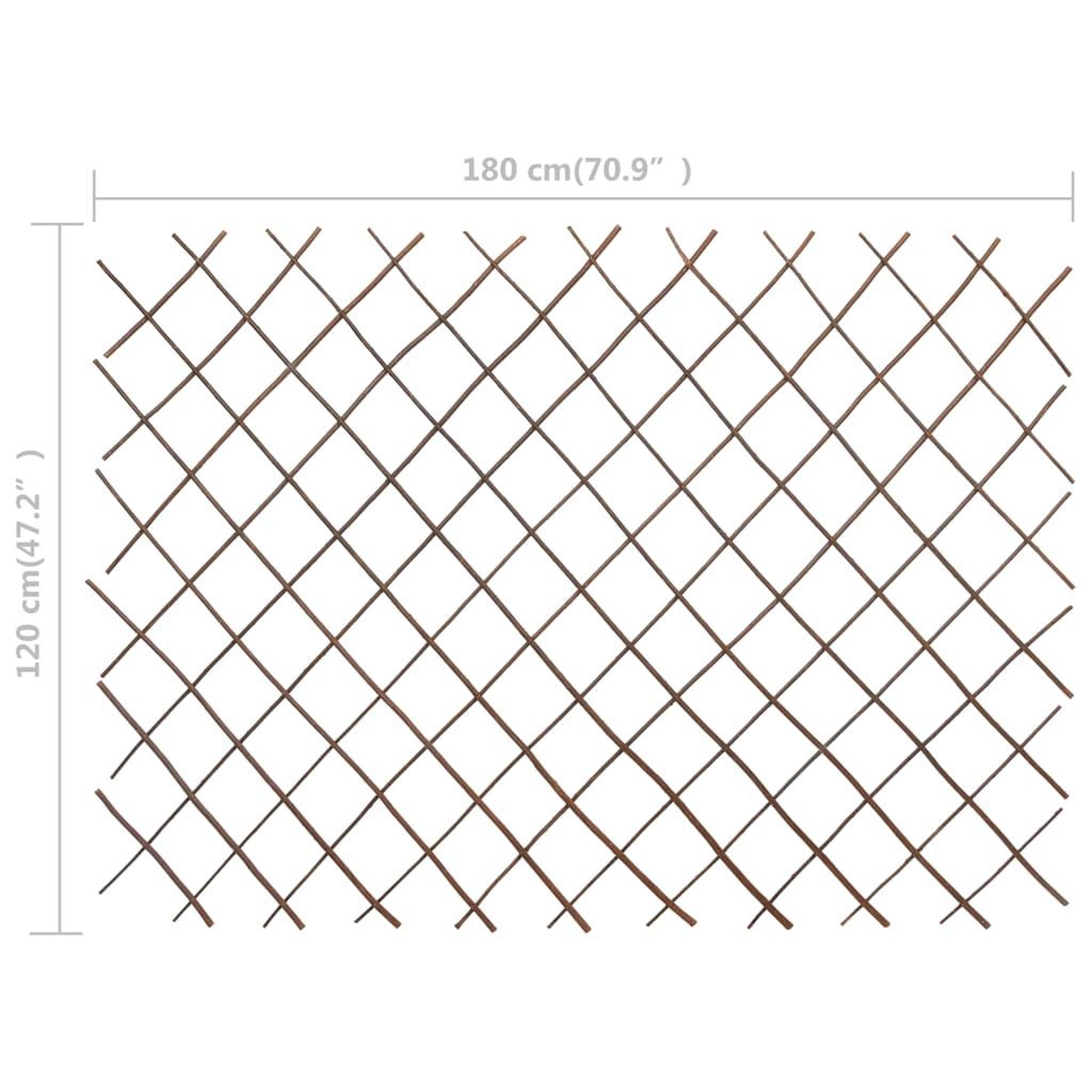 Voir la diapositive 6 : VIDAXL Clotures en treillis de saule 5 pcs 180x120 cm