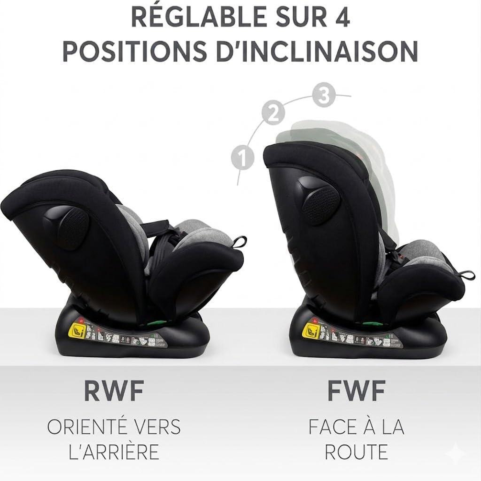 Voir la diapositive 2 : NANIA Nania Siège auto enfant Prato - I-Size 40-150 cm - Evolutif naissance jusqu'à 12 ans environ - Fixations ceinture de sécurité- Réglage de l'Appui-tête et de l'Inclinaison, Insert Lombaire et Réducteur