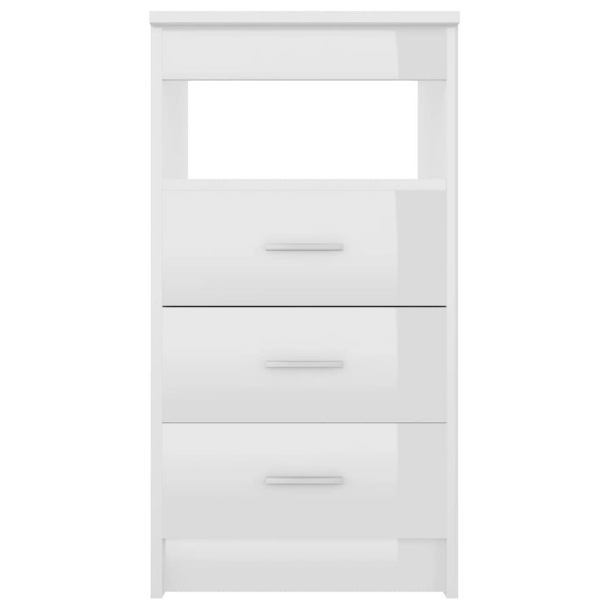 VIDAXL Armoire a tiroirs Blanc brillant 40x50x76 cm Bois d'ingenierie