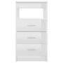 Voir la diapositive 4 : VIDAXL Armoire a tiroirs Blanc brillant 40x50x76 cm Bois d'ingenierie