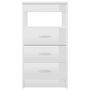Voir la diapositive 4 : VIDAXL Armoire a tiroirs Blanc brillant 40x50x76 cm Bois d'ingenierie