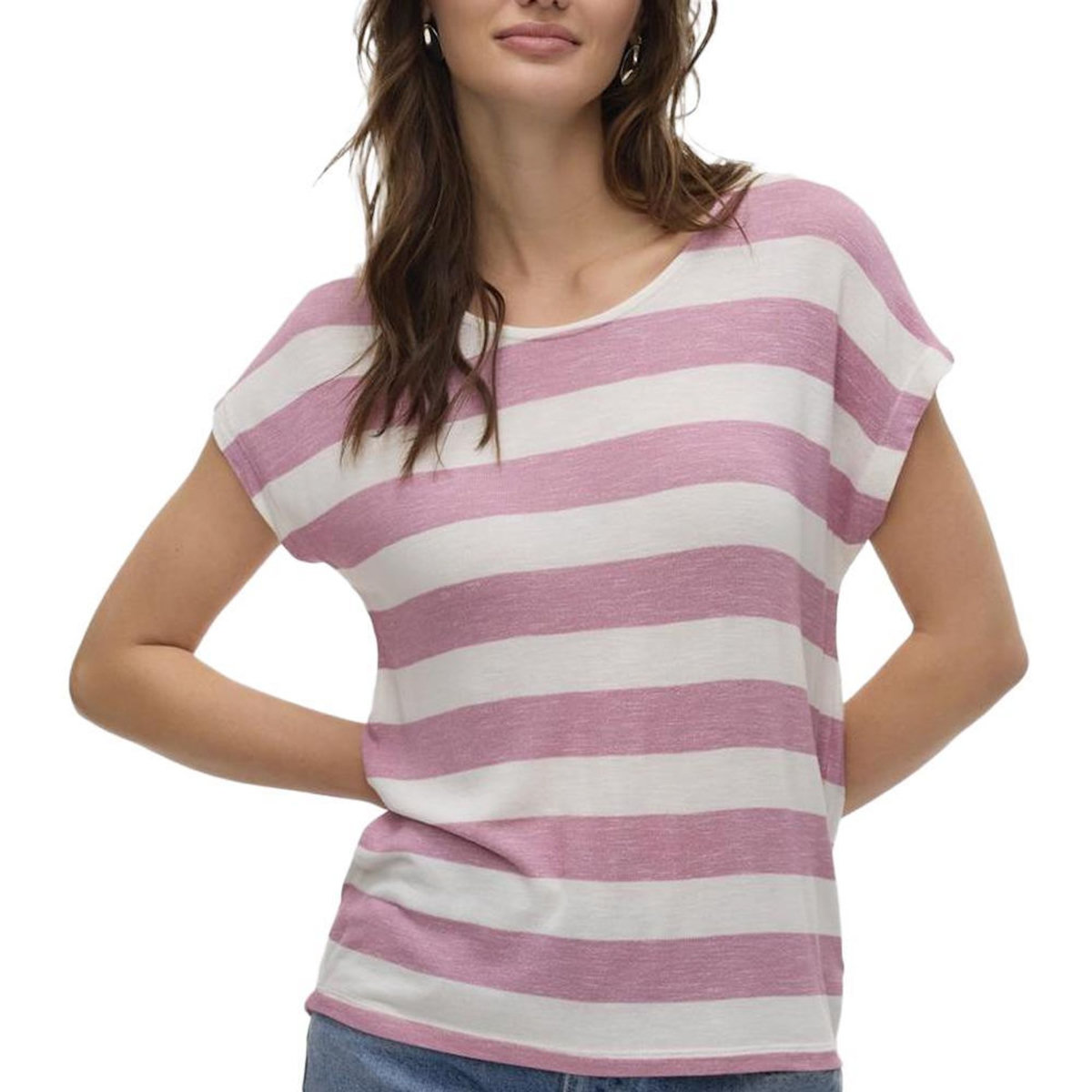 Vero Moda T Shirt Rayure /Blanc Femme Vero  oda Wide Stripe