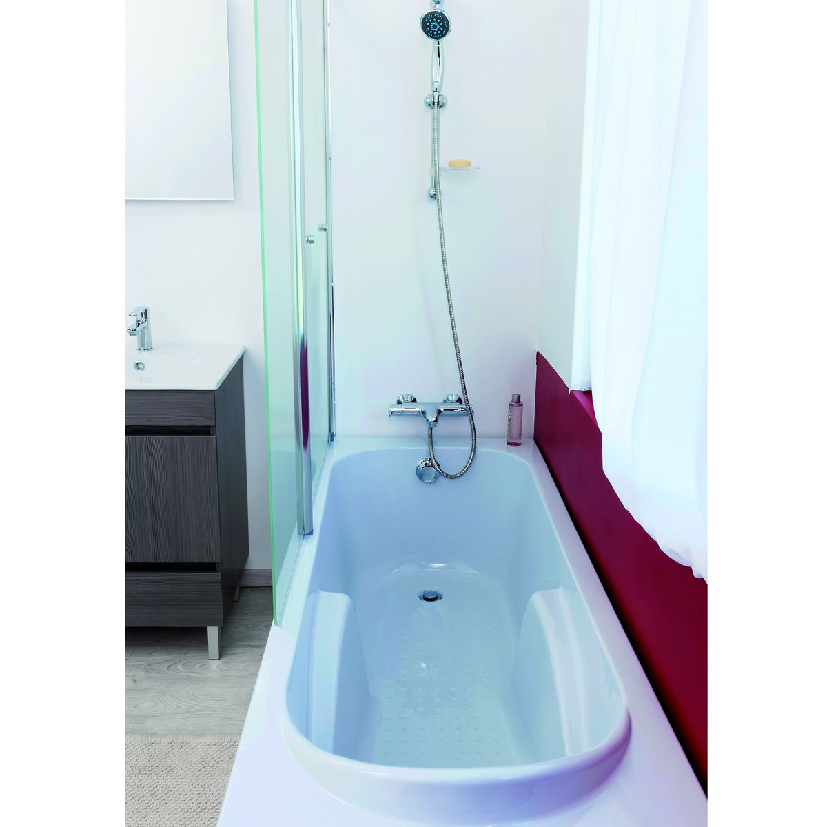 AQUA+ Baignoire acrylique rectangle Fany - 160x70