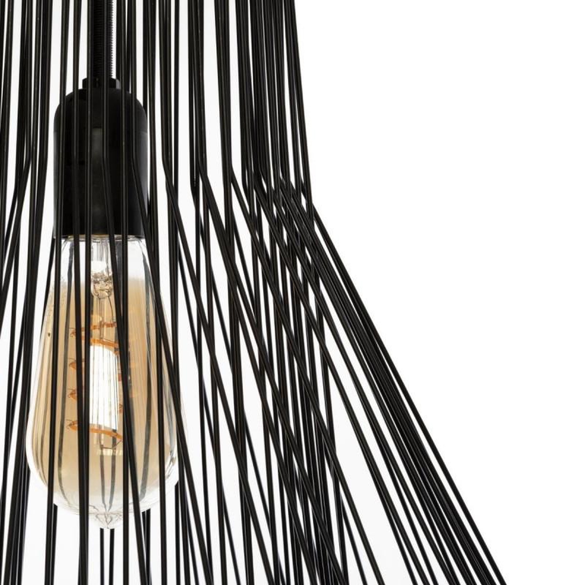 Voir la diapositive 4 : ATMOSPHERA Suspension noire  zania  en métal filaire hauteur 52 cm atmosphera - noir -