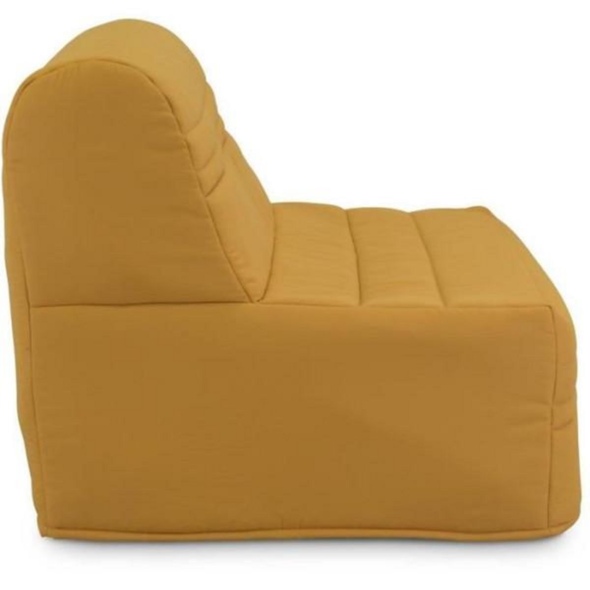 MARKET24 Banquette BZ Joe - Tissu jaune ocre - 3 places - L 143 x P 97 cm - Couchage 140 x 190 cm