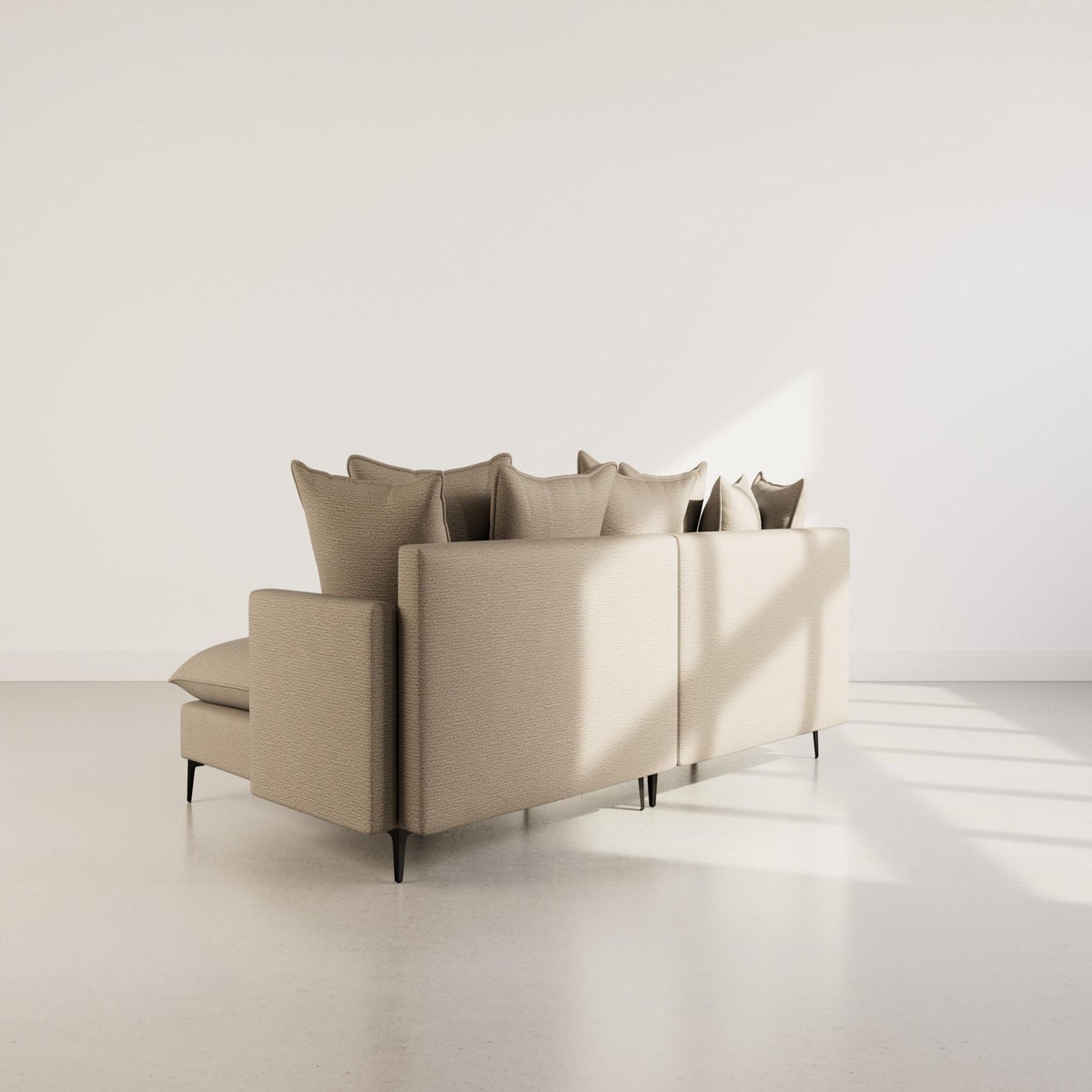 LISA DESIGN Madison - canapé d'angle réversible 4 places en tissu texturé