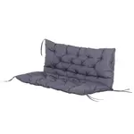 OUTSUNNY Coussin matelas assise dossier pour banc de jardin balancelle canapé 2 places grand confort 120 x 110 x 12 cm gris