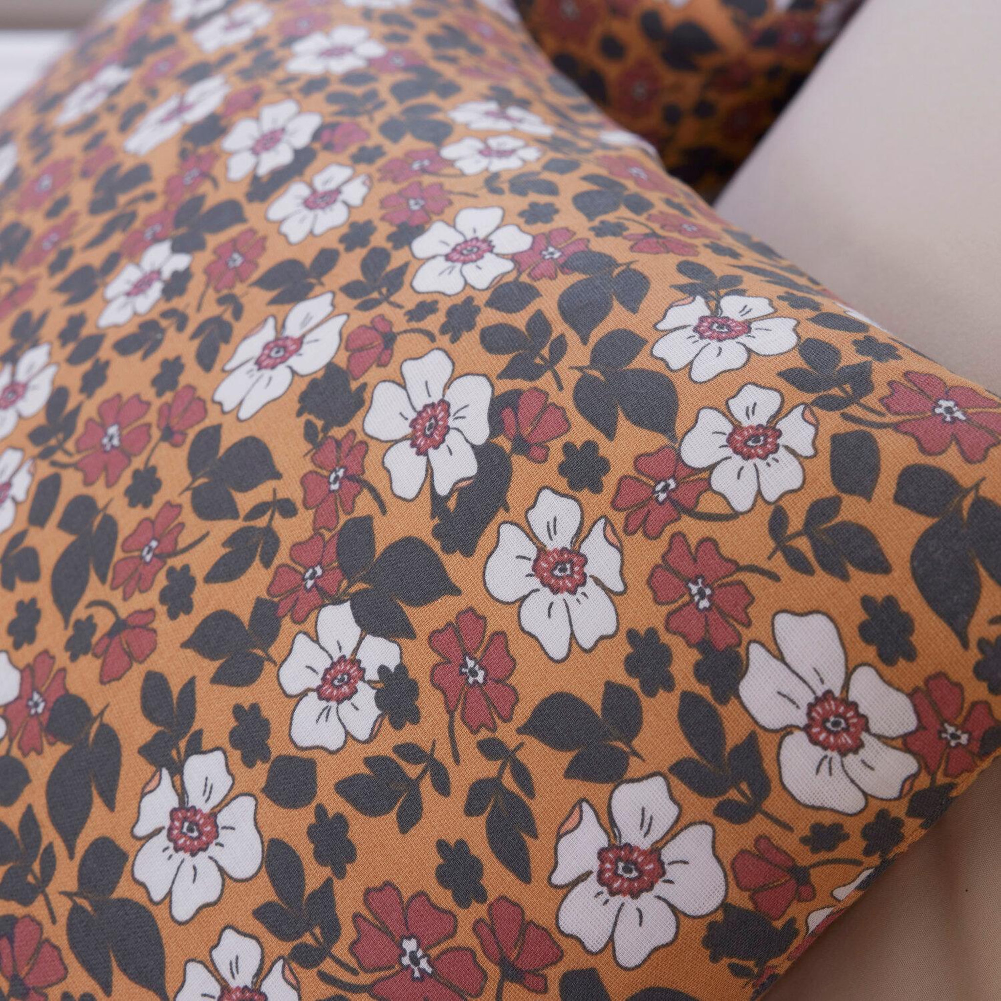 Voir la diapositive 3 : BATON ROUGE Parure housse de couette 100% gaze de coton imprimé verone