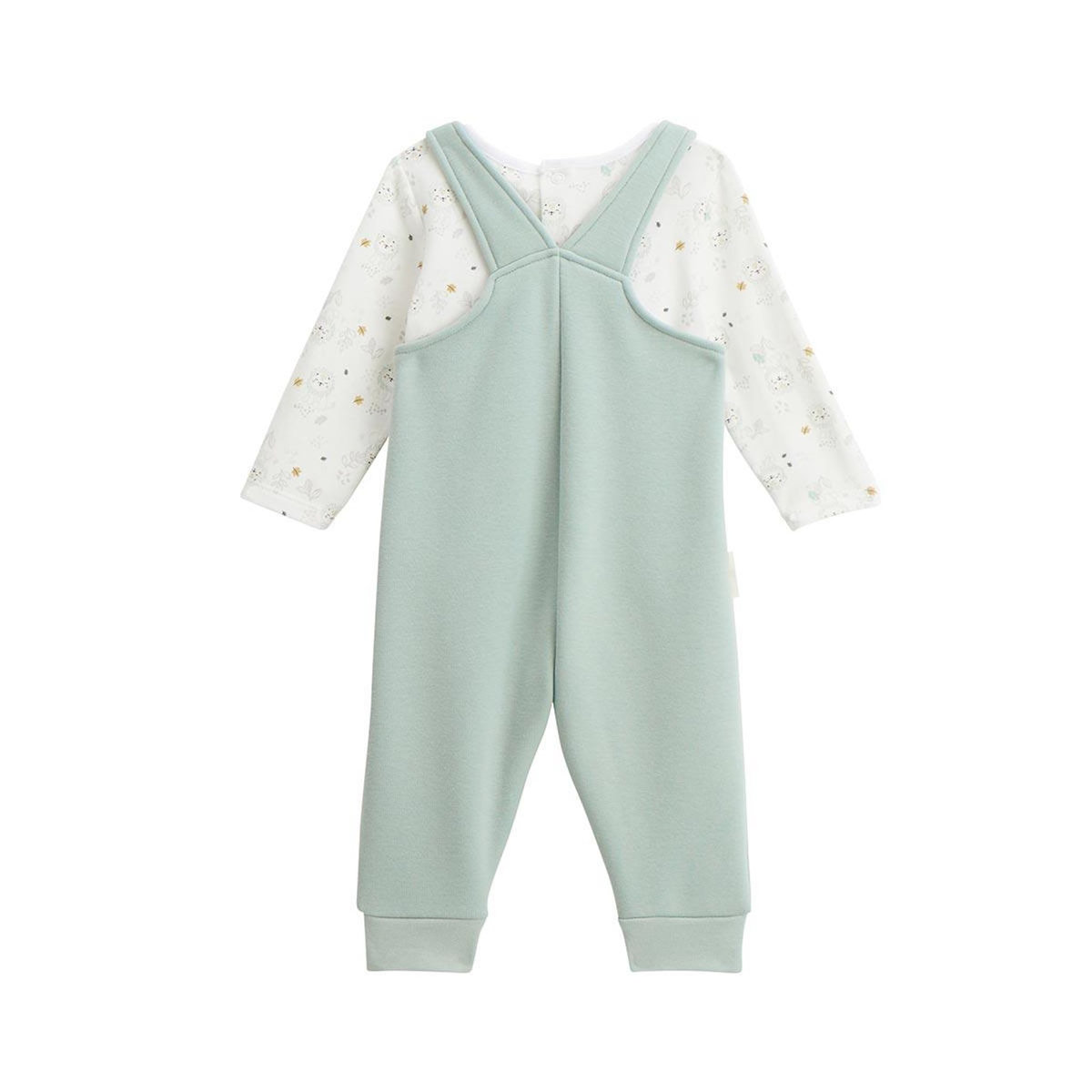 Petit Béguin Ensemble salopette bébé en molleton ultra chaud et t-shirt Kenya