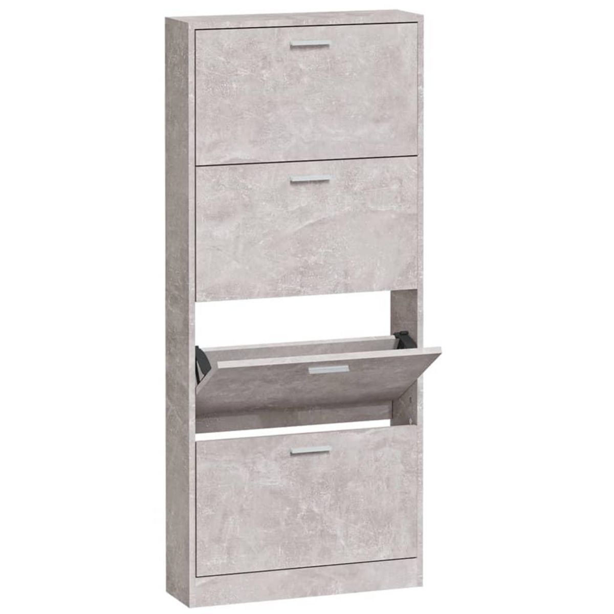 VIDAXL Armoire a chaussures Gris beton 59x17x150 cm Bois d'ingenierie