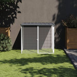 VIDAXL Poulailler avec toit anthracite 103x98x90 cm acier galvanise