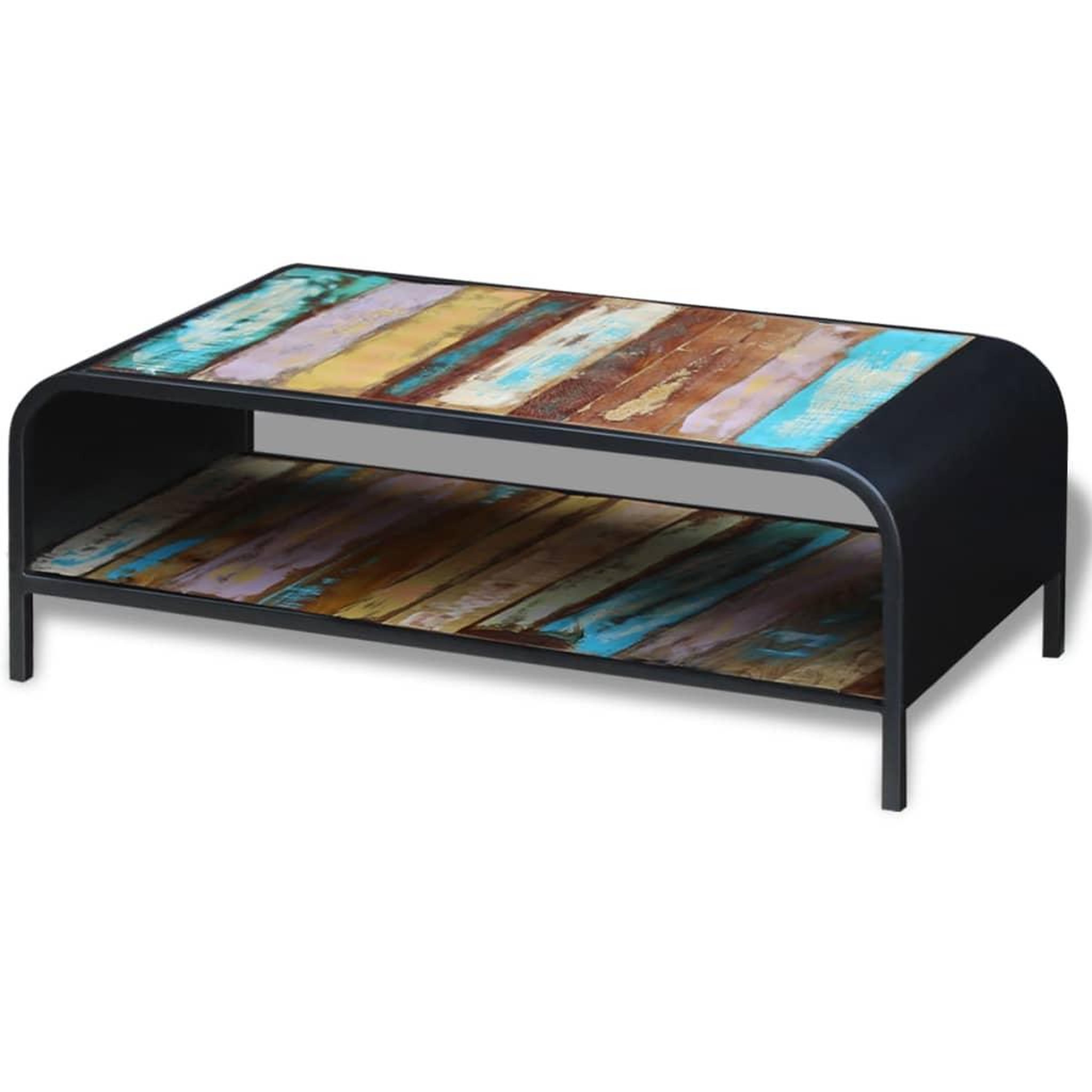 Voir la diapositive 2 : VIDAXL Table basse bois de recuperation massif