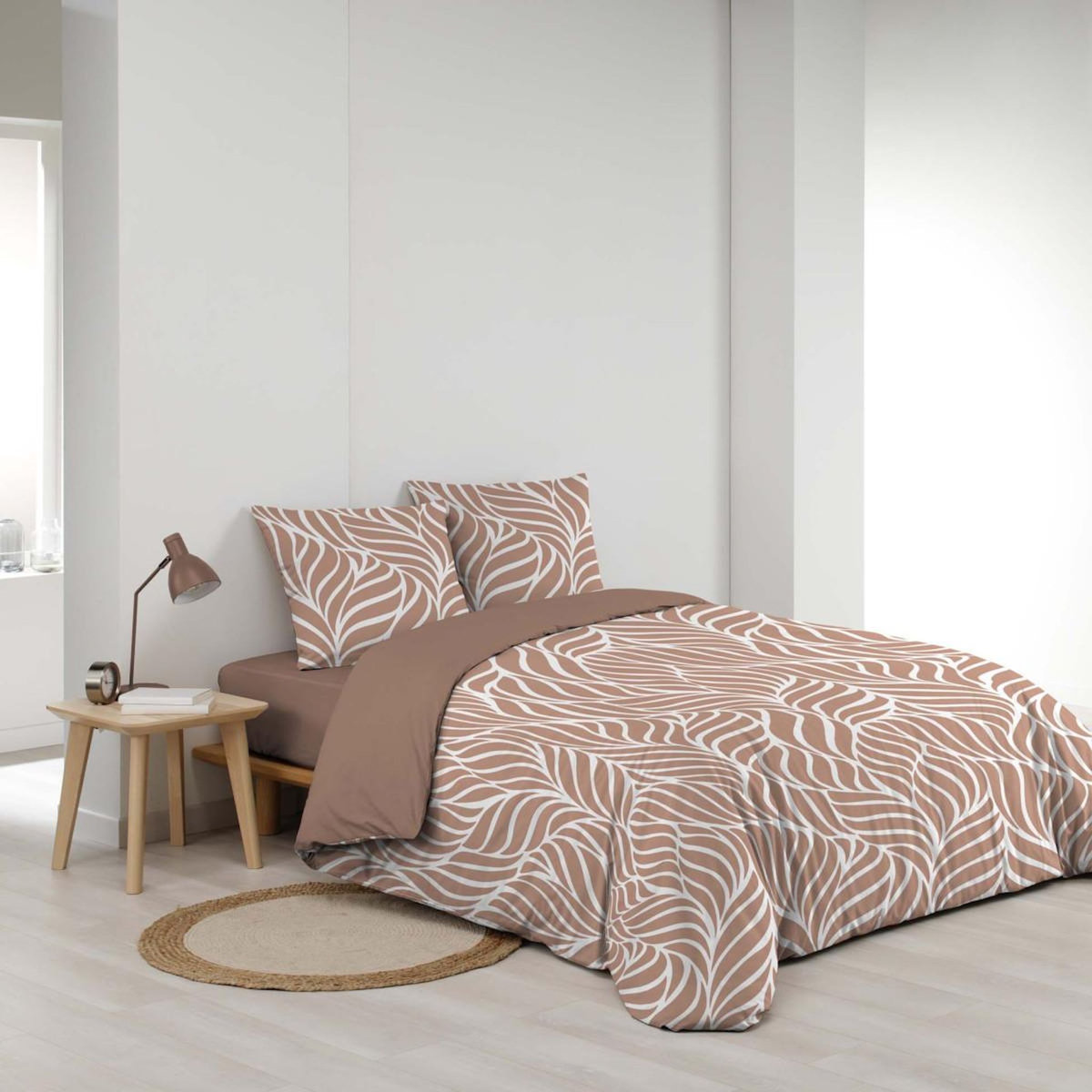 Paris Prix Parure de Lit 3 Pièces  Morgane  240x220cm Mocha