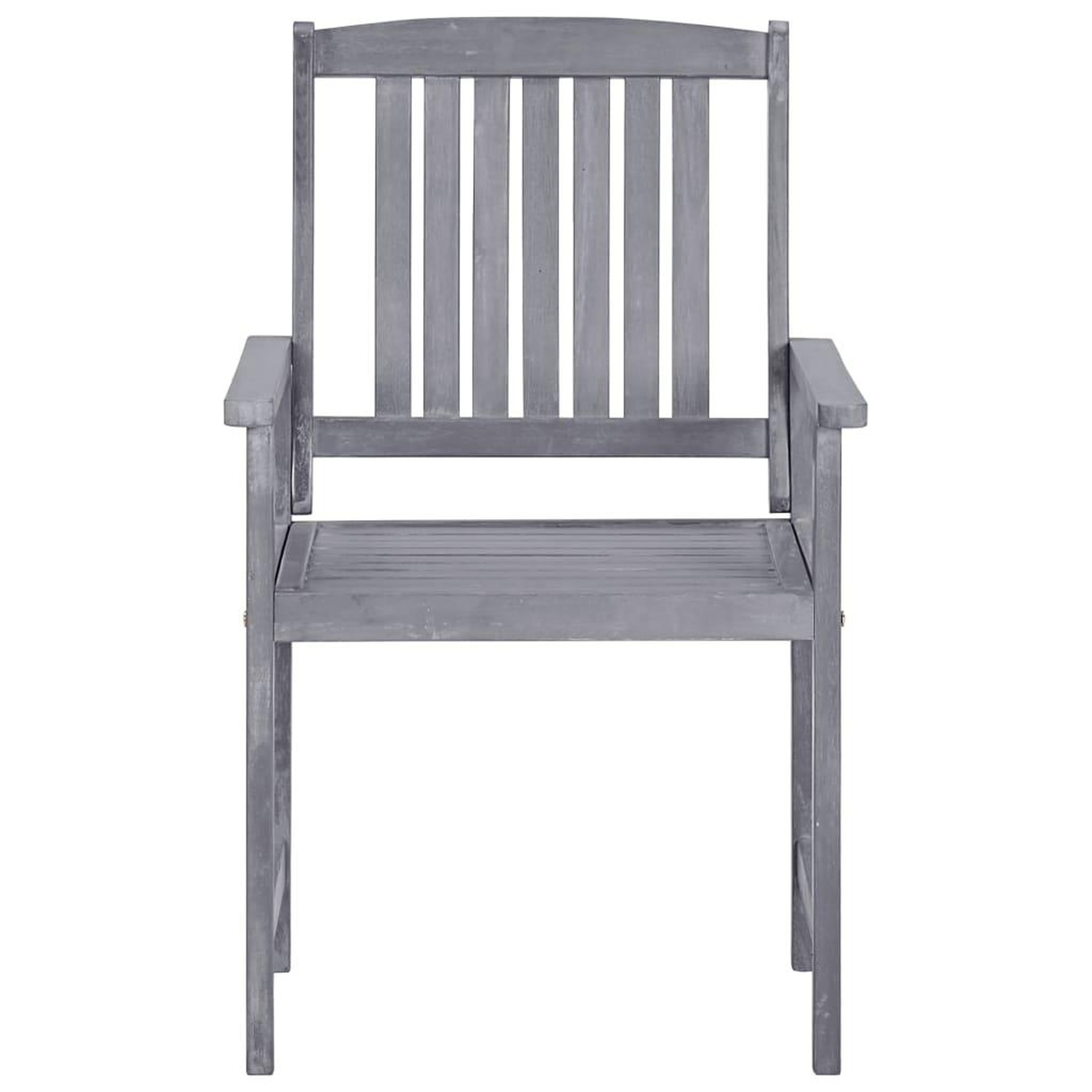 Voir la diapositive 5 : VIDAXL Chaises de jardin lot de 4 Bois massif d'acacia Gris