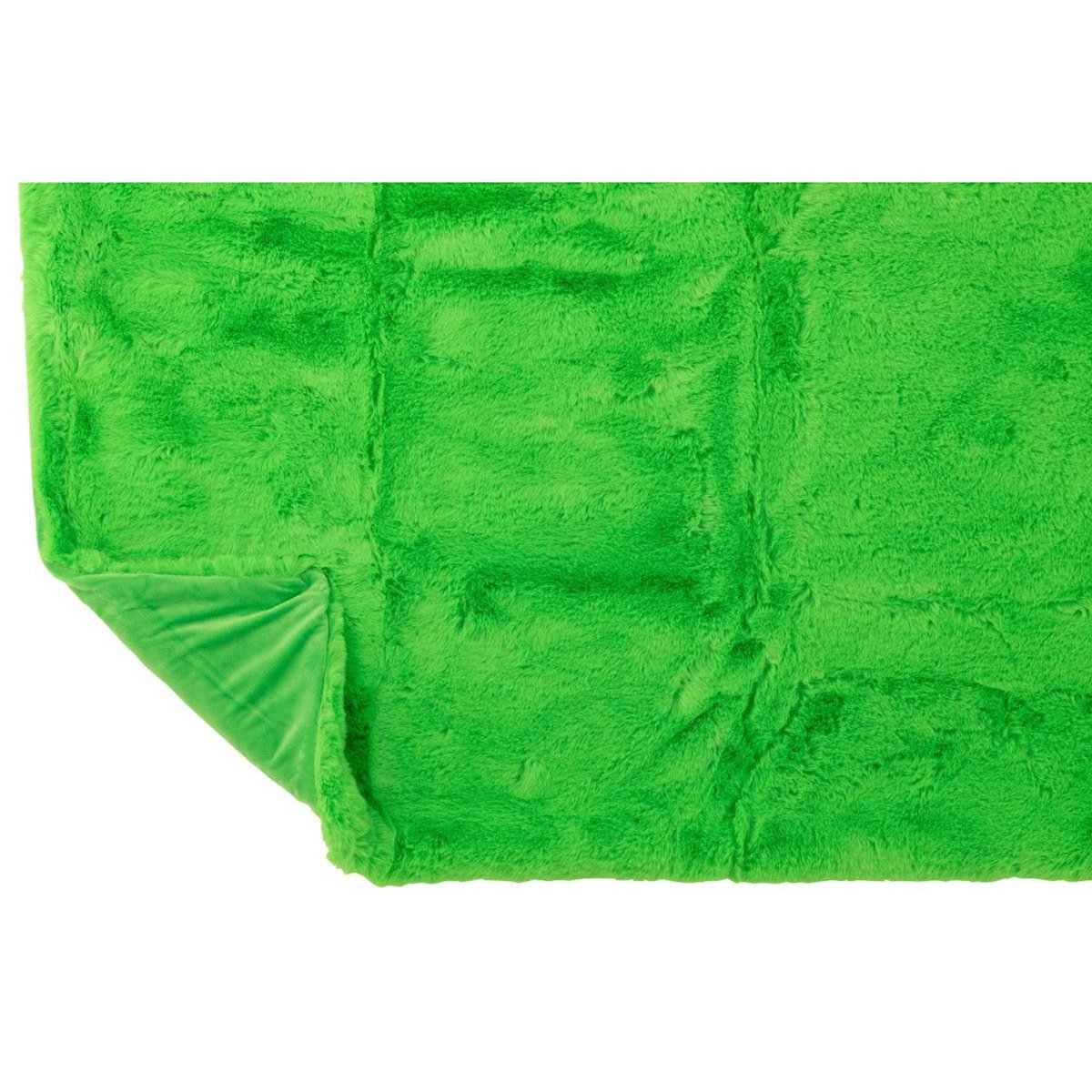 Paris Prix Plaid Imitation Fourrure  Cutie  130x180cm Vert Fluo