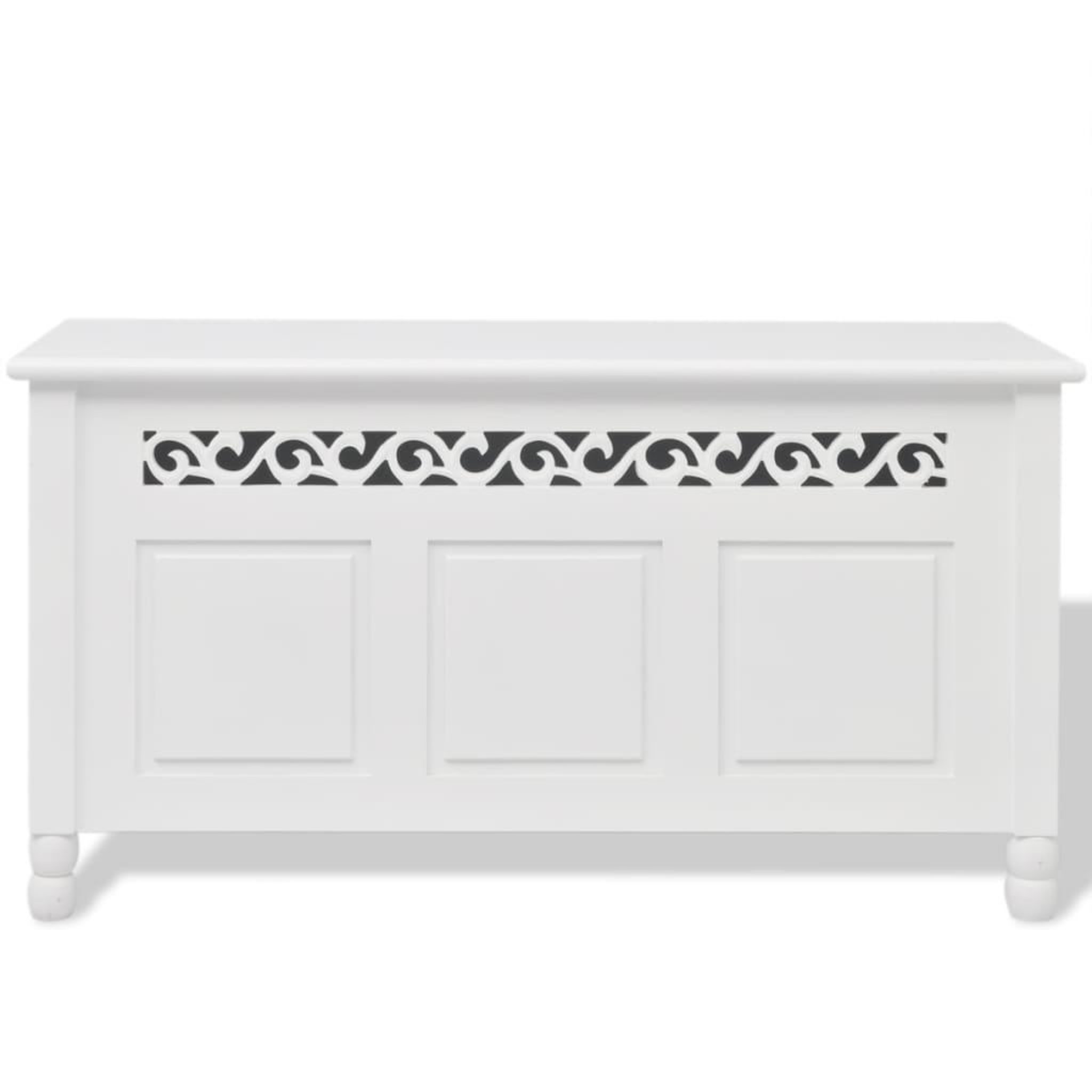 Voir la diapositive 3 : VIDAXL Banc de rangement en style baroque pfdm blanc