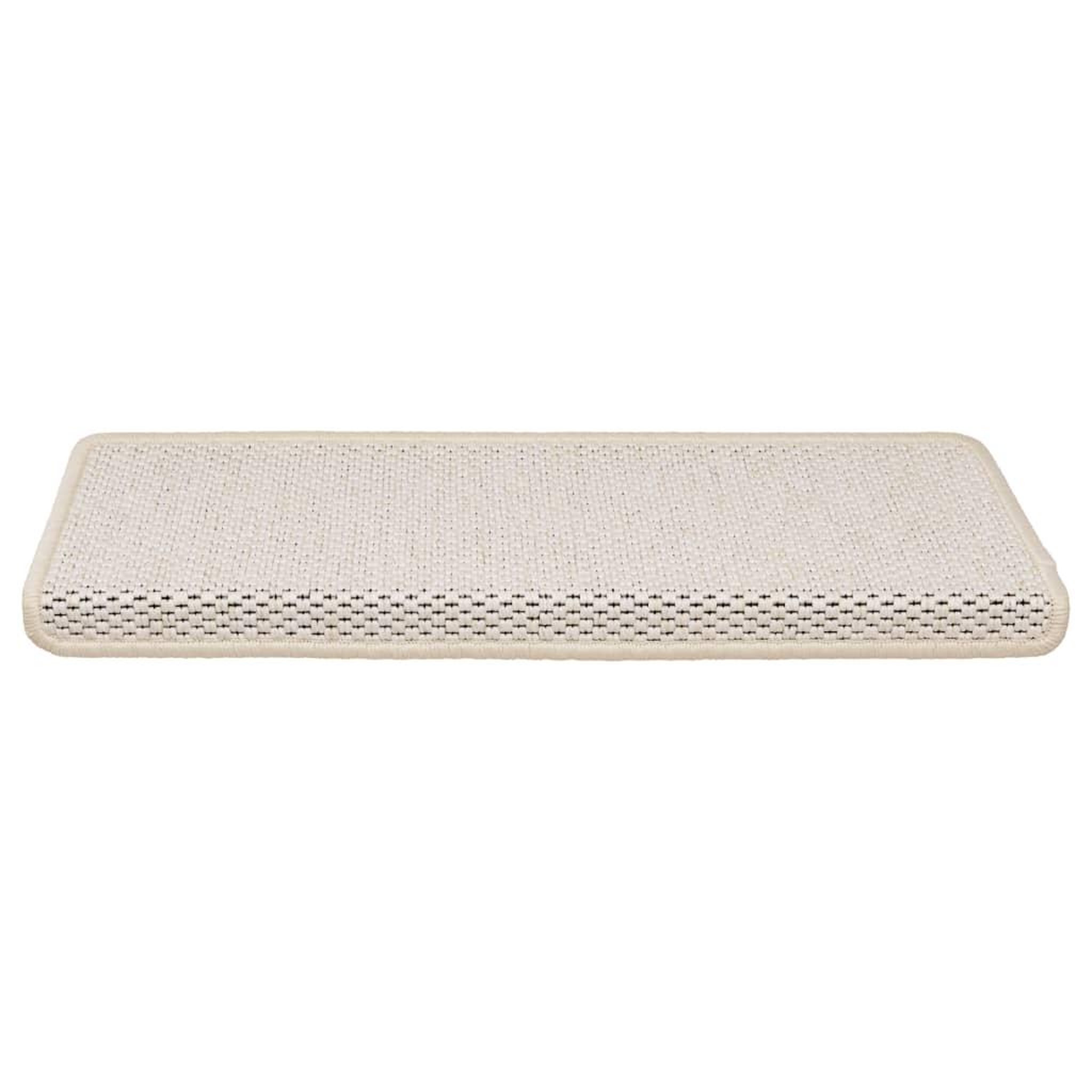 Voir la diapositive 4 : VIDAXL Tapis d'escalier autocollants 15 pcs 65x21x4 cm Creme