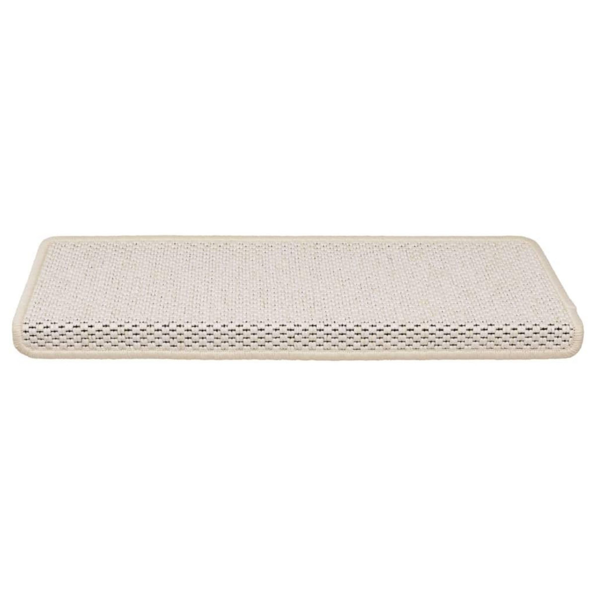 VIDAXL Tapis d'escalier autocollants 15 pcs 65x21x4 cm Creme