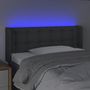 Voir la diapositive 4 : VIDAXL Tete de lit a LED Gris fonce 103x16x78/88 cm Tissu