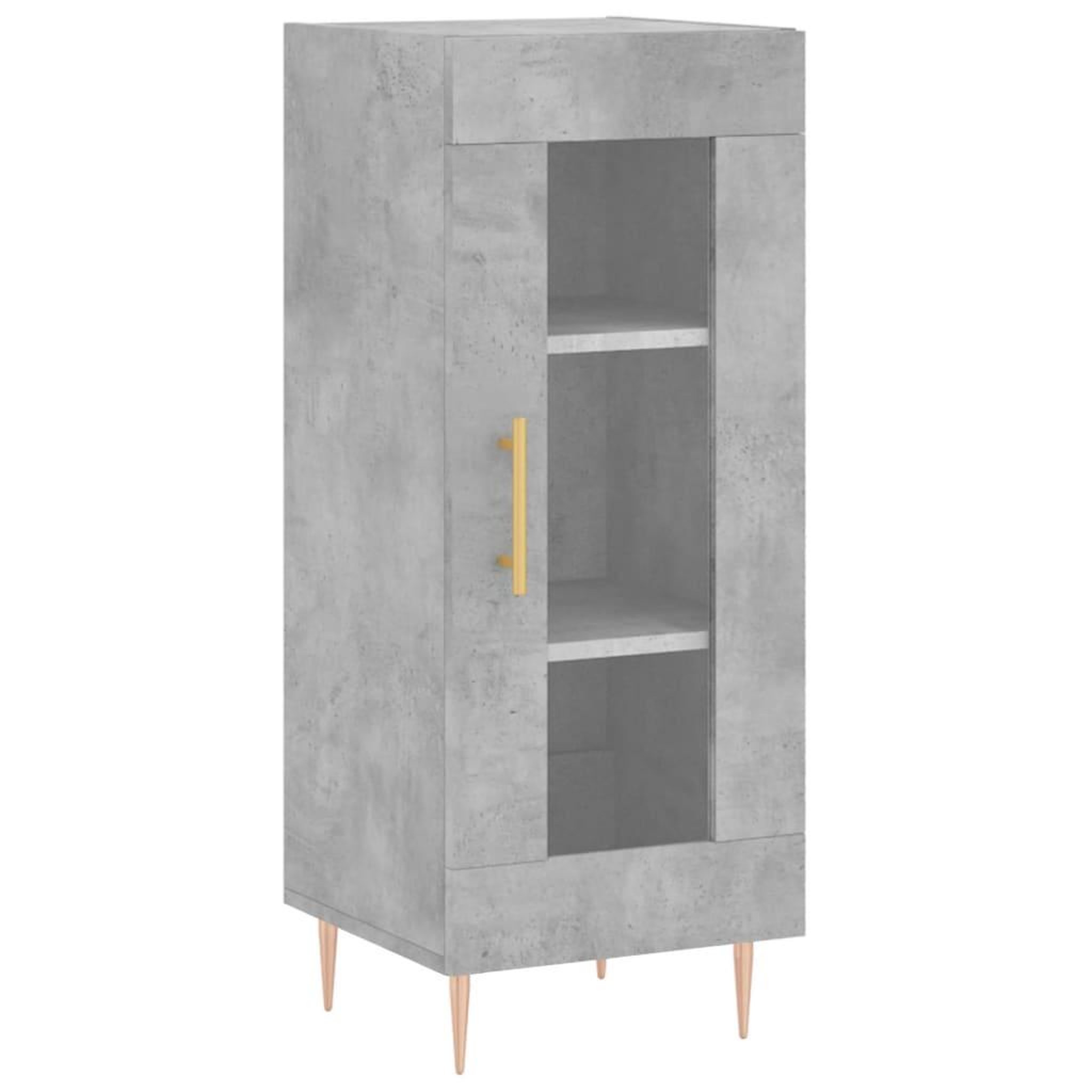 Voir la diapositive 5 : VIDAXL Buffet haut Gris beton 34,5x34x180 cm Bois d'ingenierie
