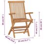 Voir la diapositive 6 : VIDAXL Chaises de jardin et coussins vert lot de 4 Bois de teck massif