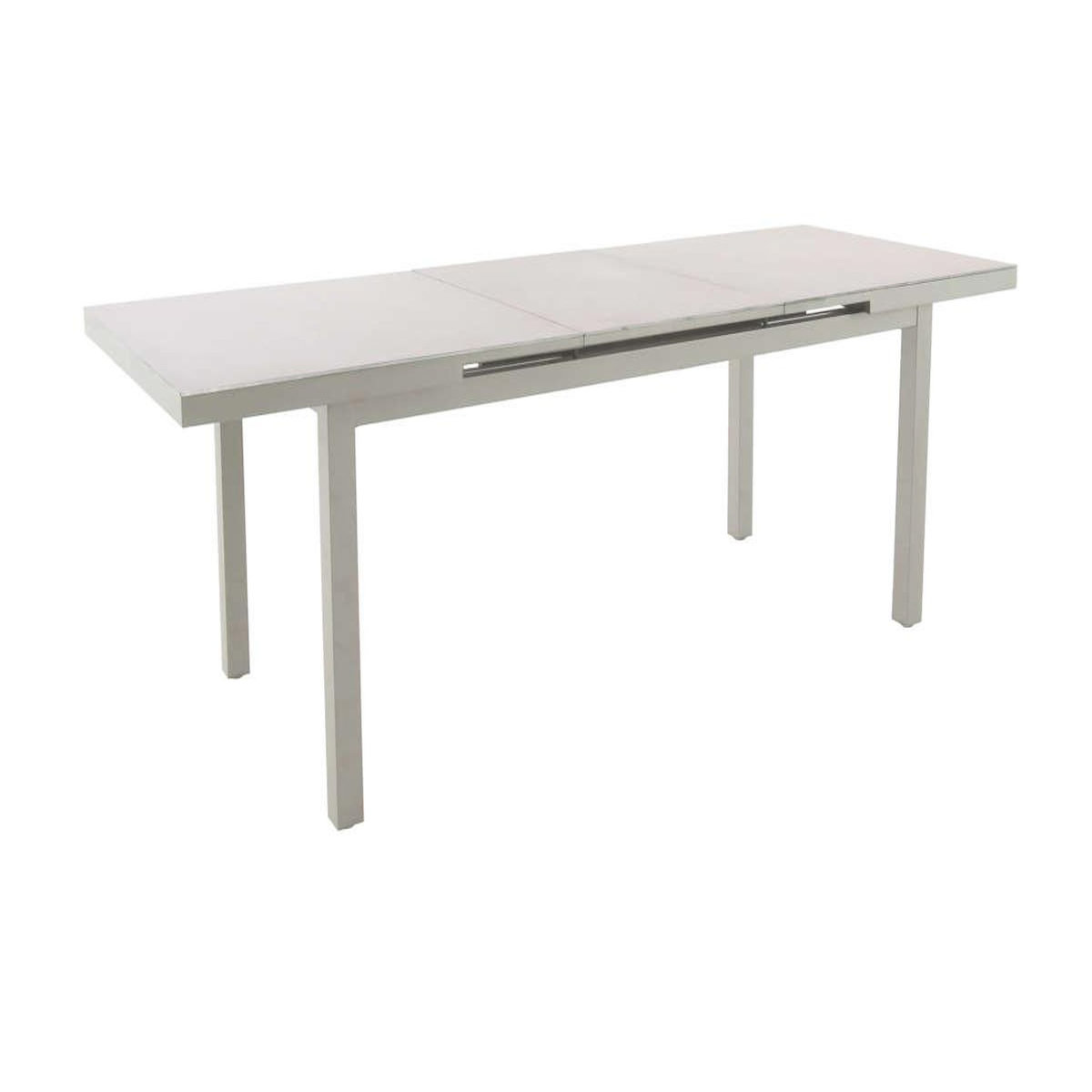 JARDIDECO Table de jardin rectangulaire extensible alu Koloa beige - Jardideco