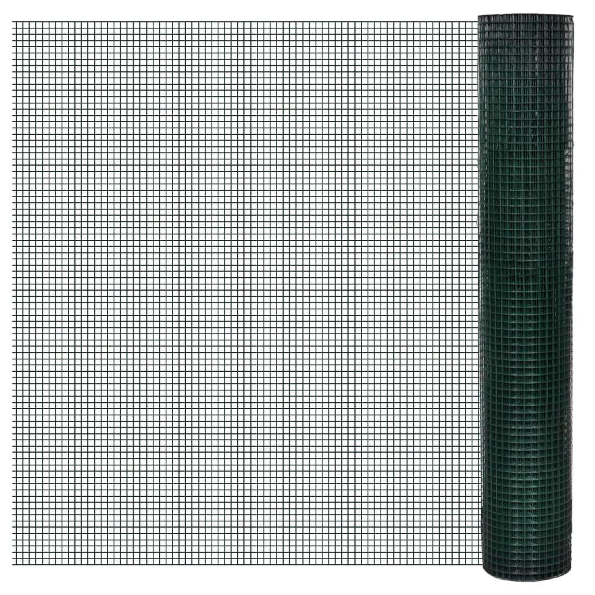 Voir la diapositive 1 : VIDAXL Grillage Acier galvanise et revetement en PVC 25 x 1 m Vert