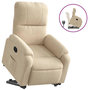 Voir la diapositive 2 : VIDAXL Fauteuil inclinable creme tissu microfibre