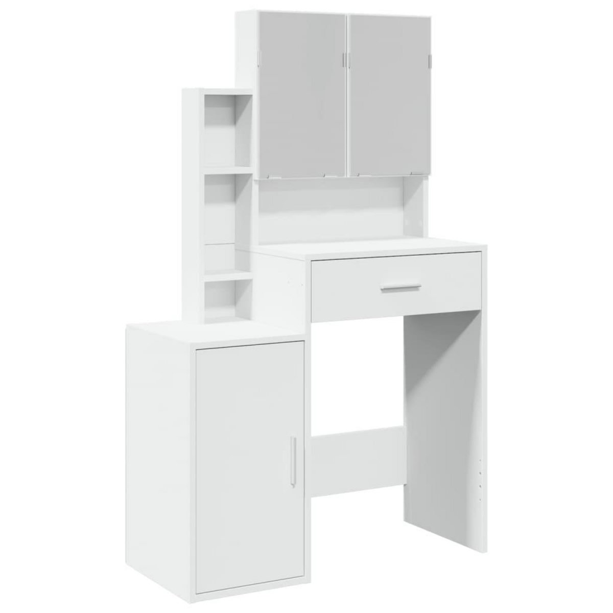 VIDAXL Coiffeuse avec armoire blanc 80x35x132 cm