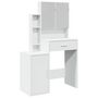Voir la diapositive 2 : VIDAXL Coiffeuse avec armoire blanc 80x35x132 cm
