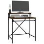 Voir la diapositive 4 : VIDAXL Bureau chene marron 80x50x90 cm bois d'ingenierie et fer